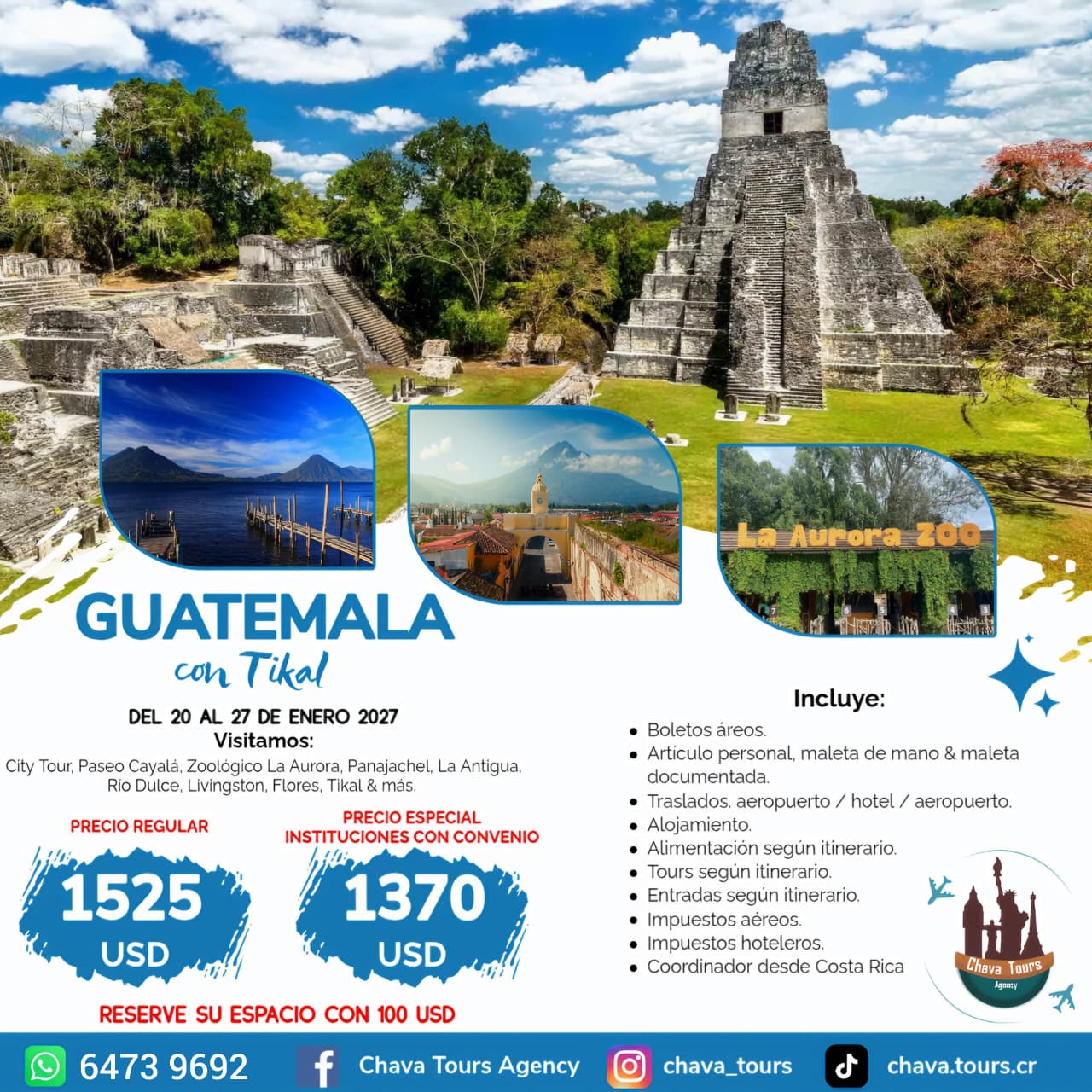 Guatemala con Tikal